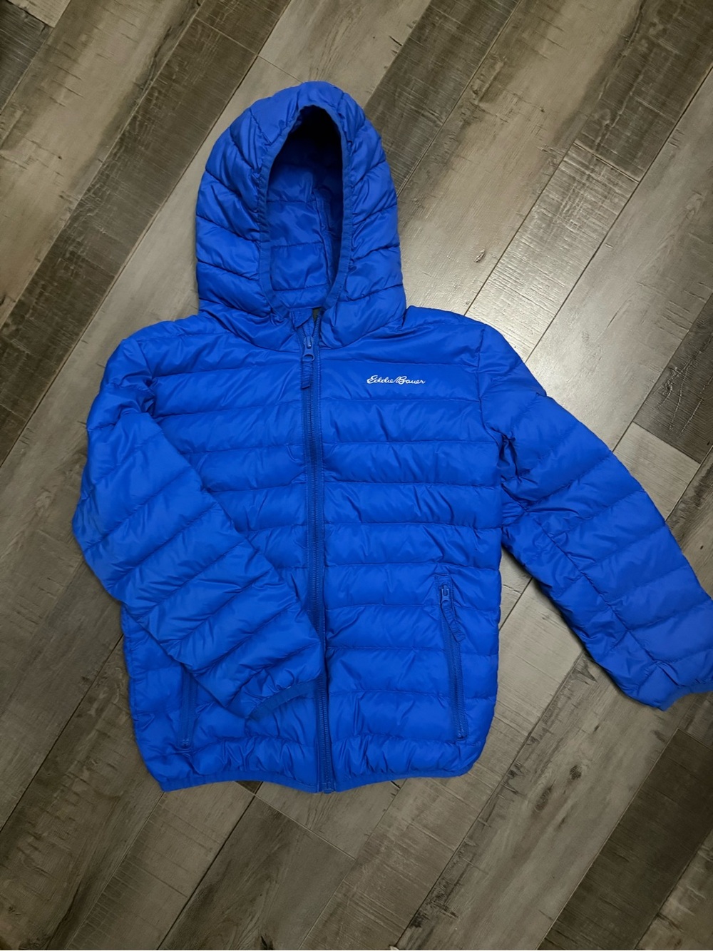 Eddie Bauer Kids Royal Blue Hooded Puffer Jacket